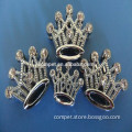 Compet Produce Rhinestone Chrome Plated 18mm Crown Slide Charms